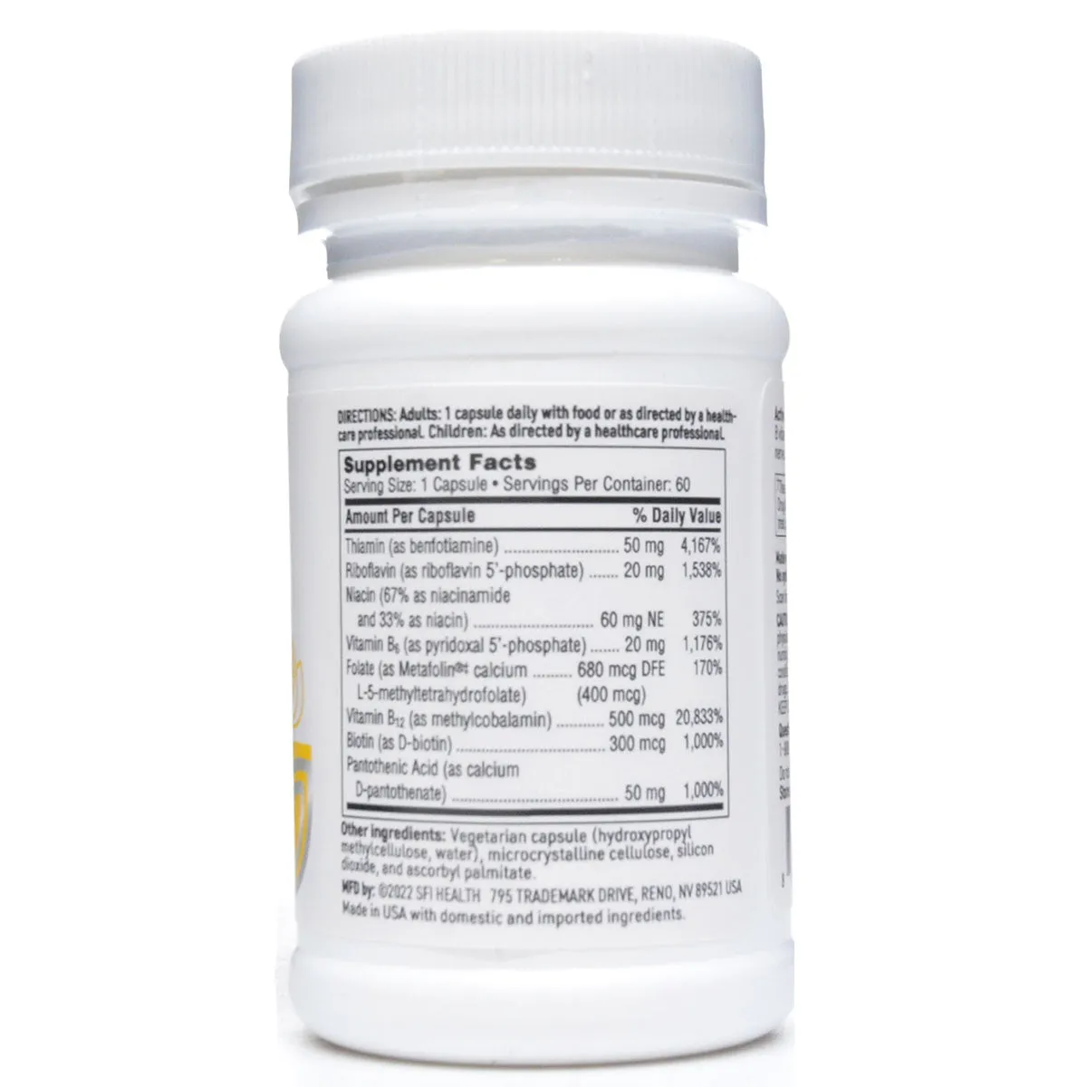 Active B Complex 60 Caps by Klaire Labs/SFI Health