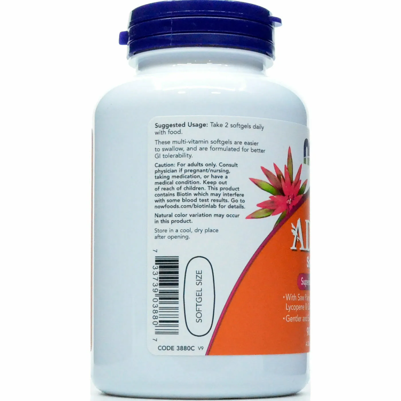 Adam Men's Multi 90 softgels by NOW