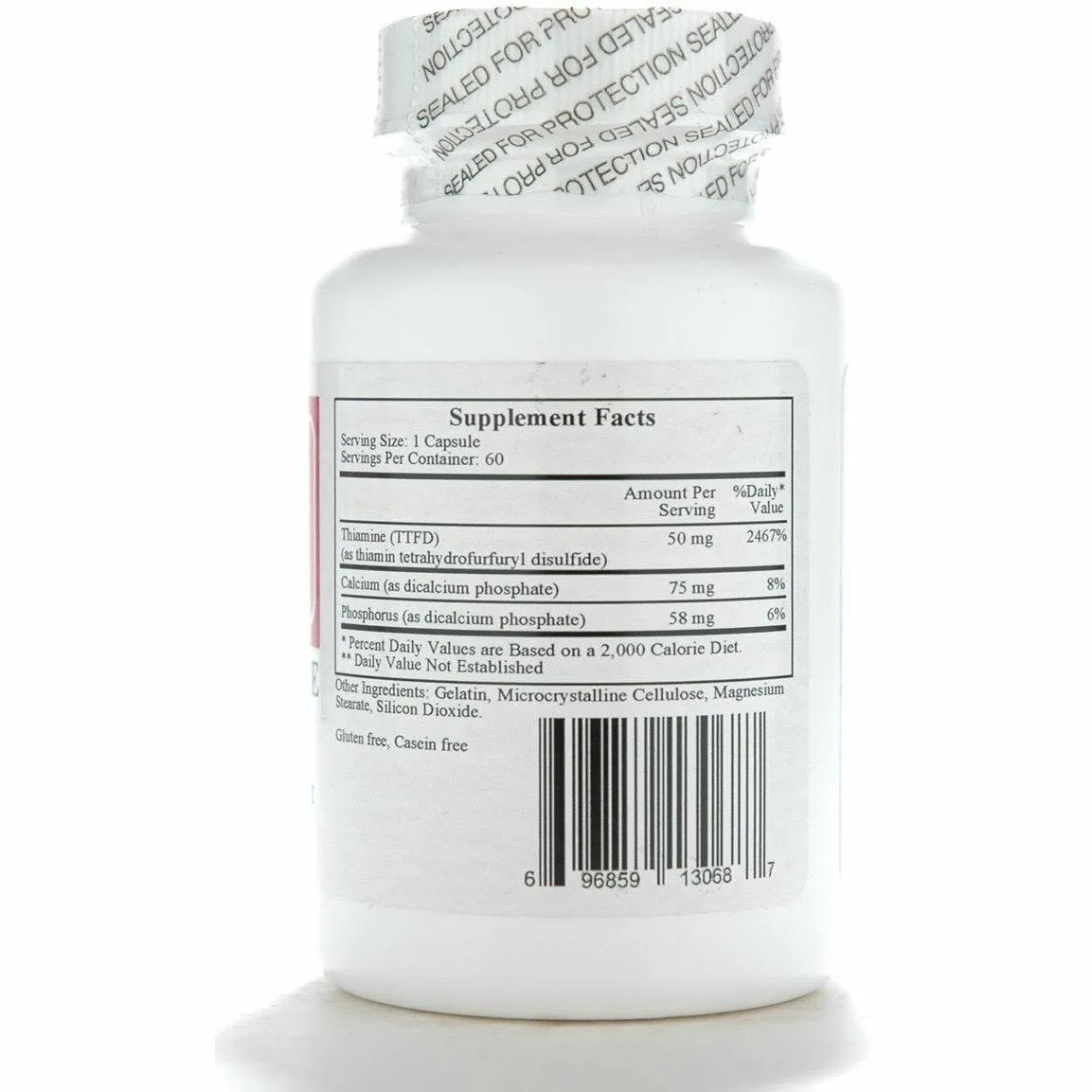 Allithiamine 50 mg 60 caps by Ecological Formulas