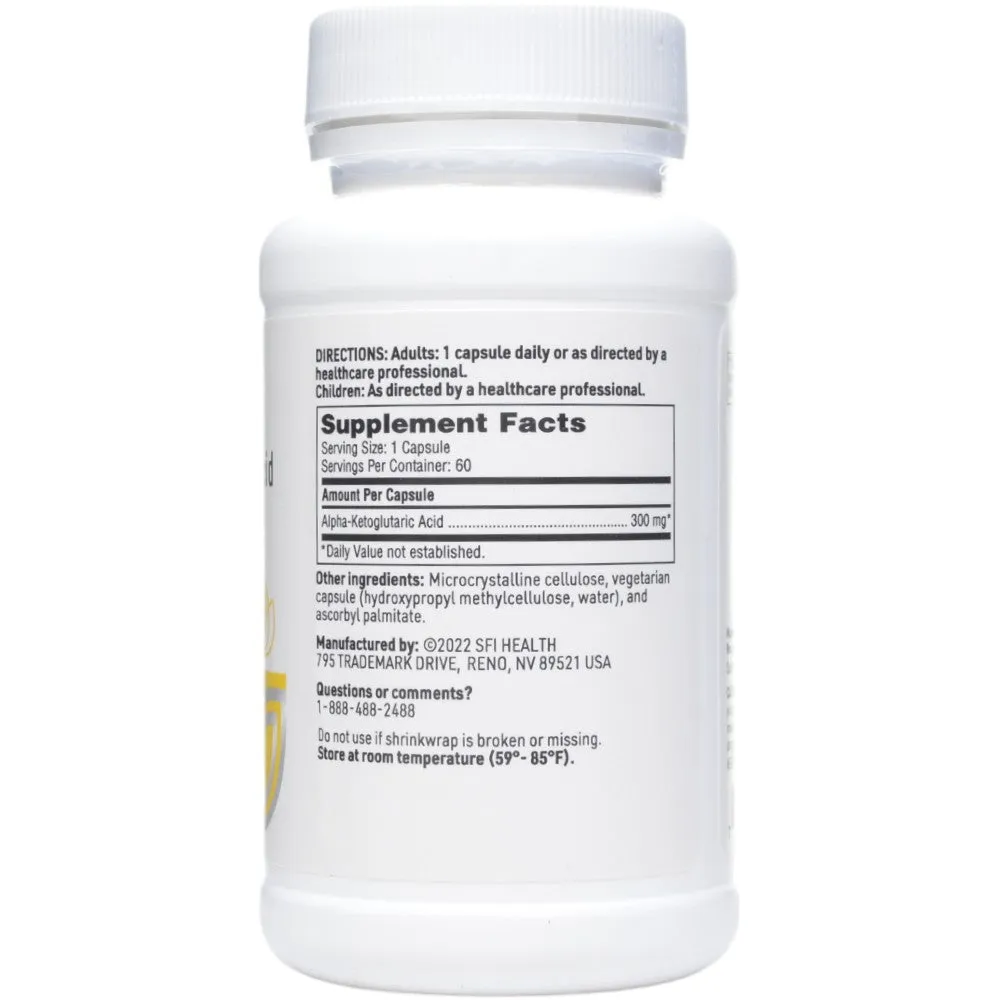 Alpha-Ketoglutaric Acid 300 mg 60 vcaps by Klaire Labs/SFI Health
