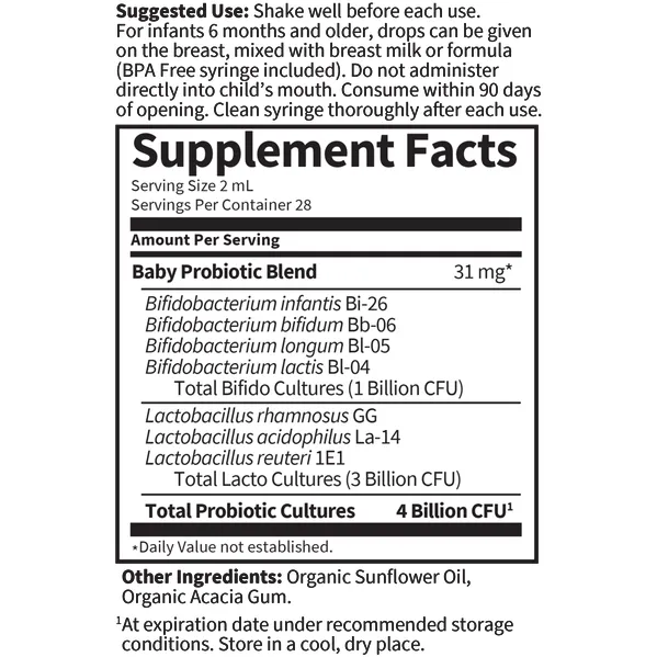 Baby Probiotic 4 Billion CFU 1.9 fl. oz. by Garden of Life
