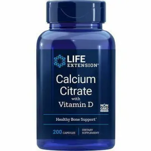 Calcium Citrate with Vit D 200 vegcaps by Life Extension
