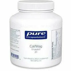 Cal/Mag (malate) 2:1 180 vcaps by Pure Encapsulations