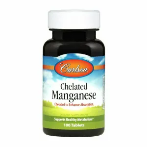 Chelated Manganese 20 mg 100 tabs by Carlson Labs