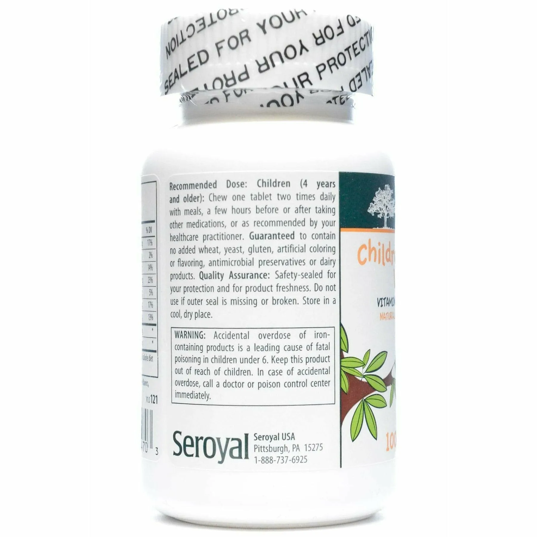 Children's Chewable Vitamins 100 tabs by Seroyal Genestra