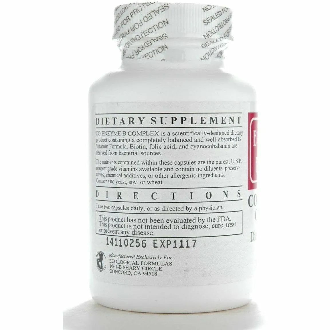 Co-Enzyme B Complex 100 caps by Ecological Formulas