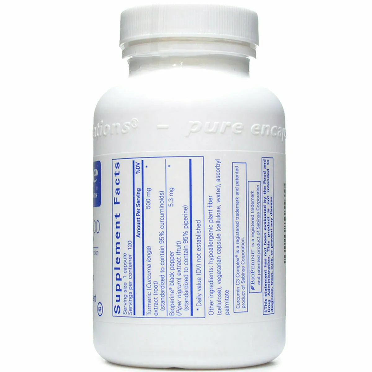 Curcumin 500 with Bioperine by Pure Encapsulations