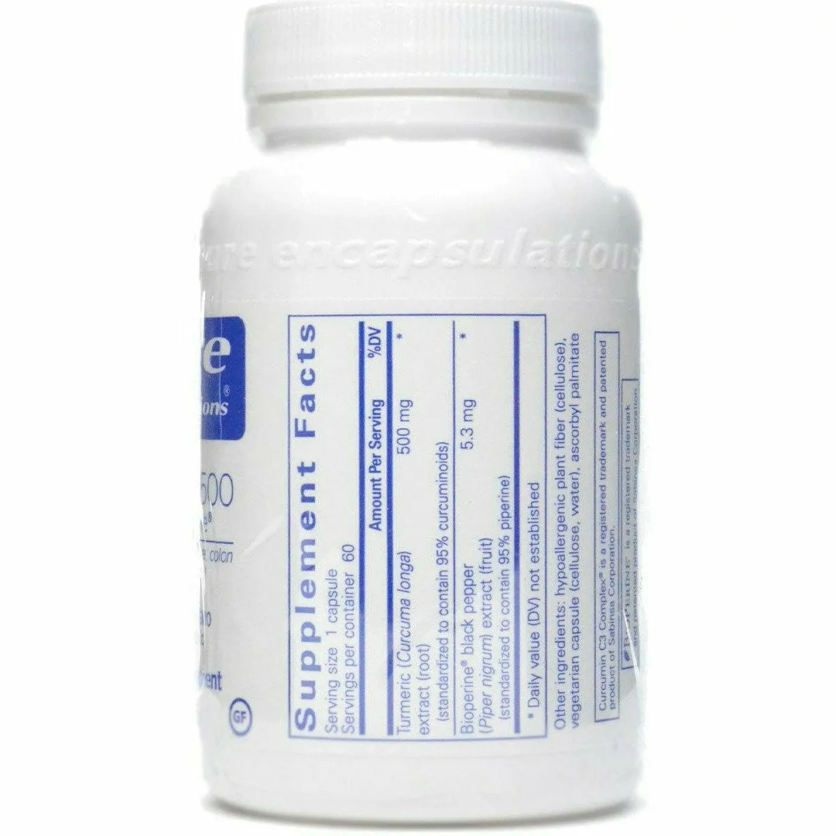 Curcumin 500 with Bioperine by Pure Encapsulations