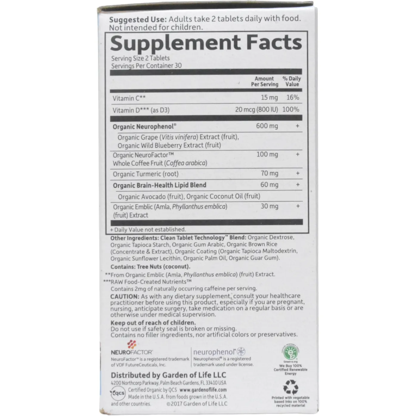 Dr. Formulated Memory Adults 40  60 tabs by Garden Of Life