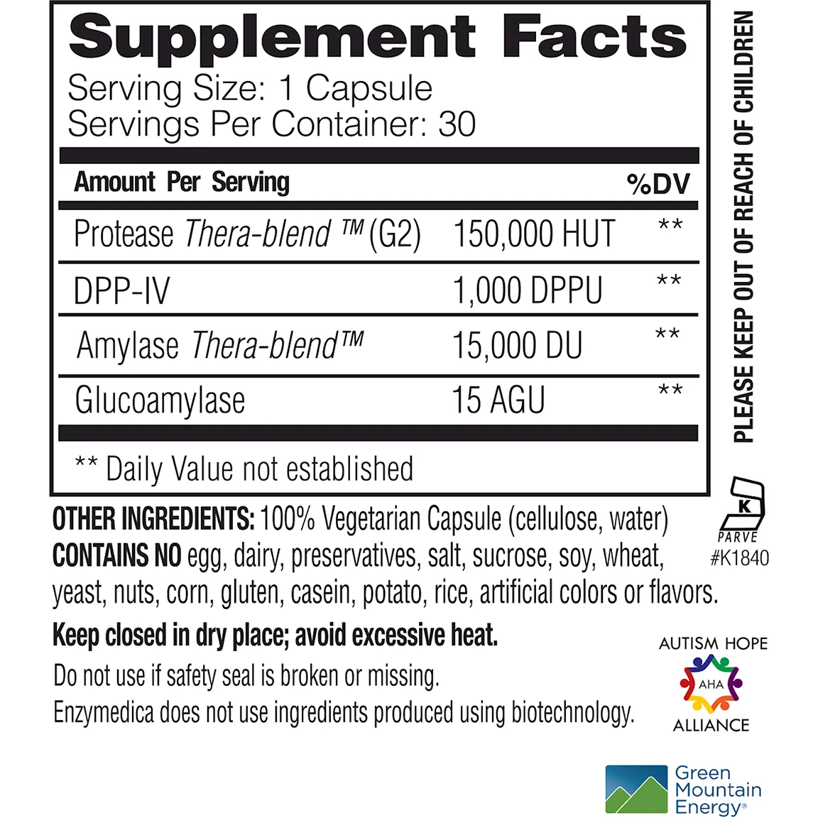 GlutenEase Extra Strength 30 Caps by Enzymedica