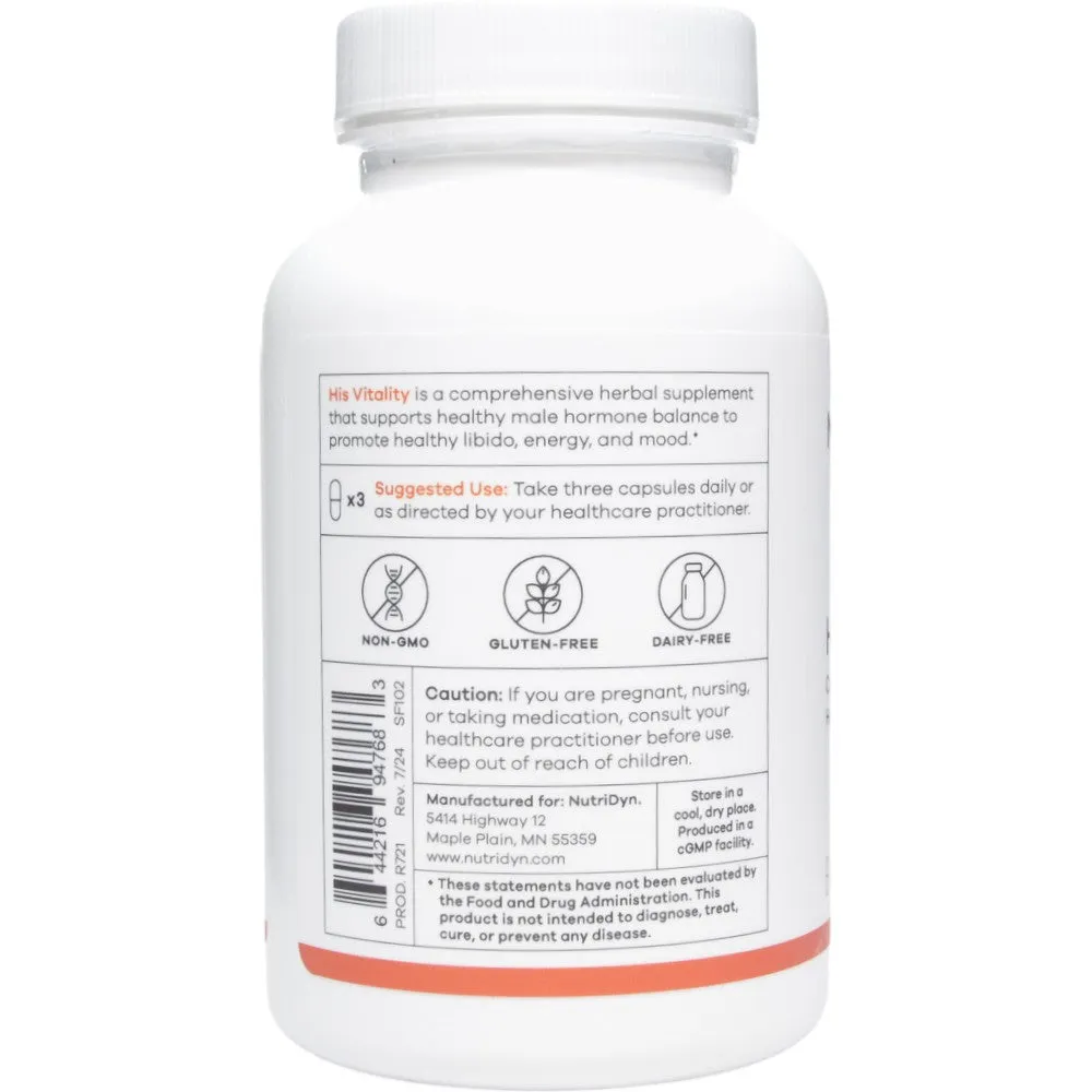 His Vitality 90 capsules by Nutri-Dyn