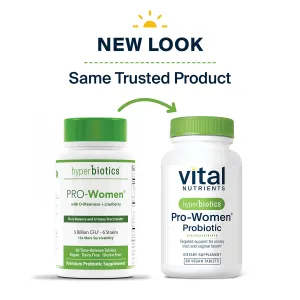 Hyperbiotics Pro-Women Probiotic 60 tabs by Vital Nutrients