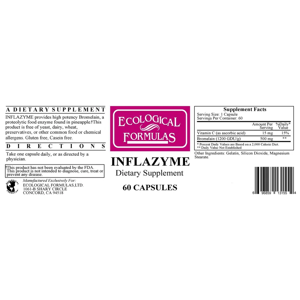 Inflazyme 60 caps by Ecological Formulas