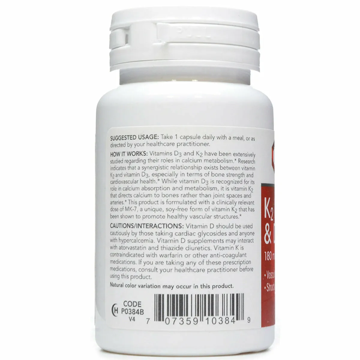 K2 MK-7 & D3 60 vcaps by Protocol For Life Balance