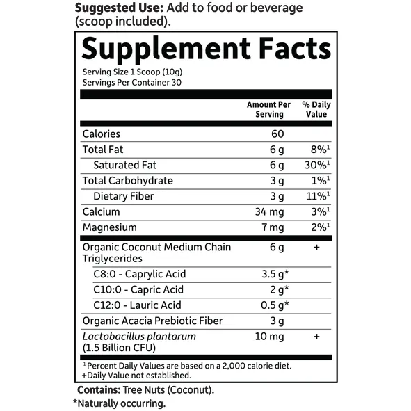 Keto Organic MCT 30 servings by Garden Of Life