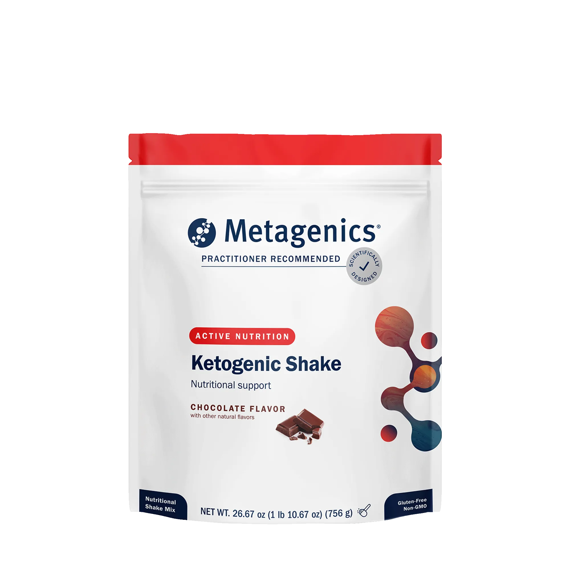 Ketogenic Shake Chocolate 14 Servings by Metagenics