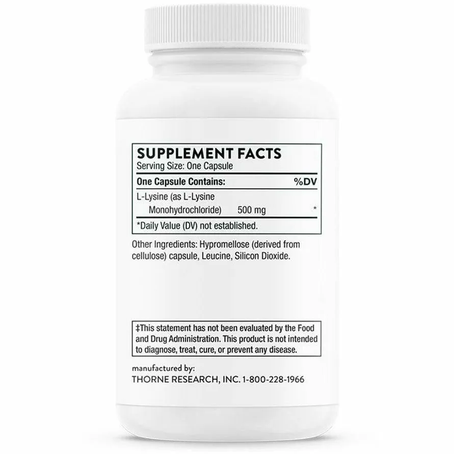 L-Lysine 500 mg 60 caps by Thorne Research
