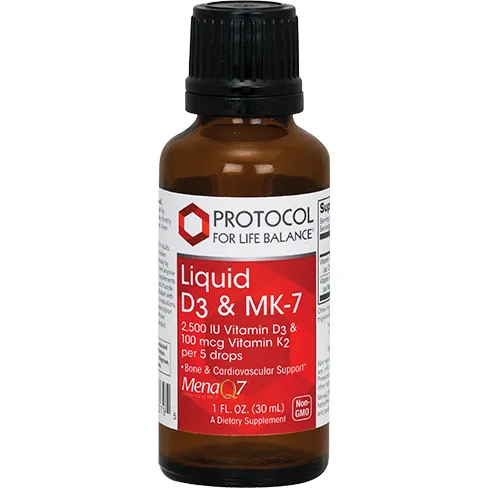 Liquid Vit D3 & MK-7 1 fl oz by Protocol For Life Balance
