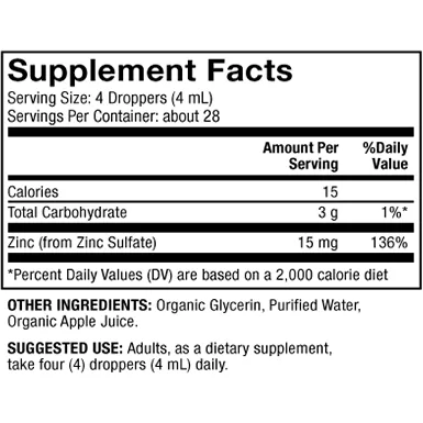 Liquid Zinc Drops 15 mg 3.88 fl oz by Dr. Mercola