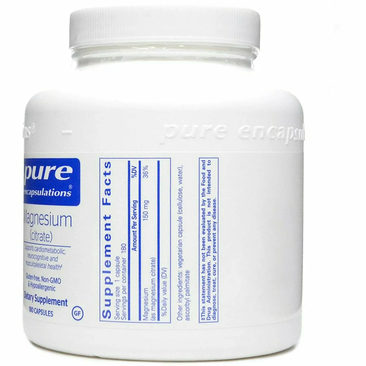Magnesium (citrate) 150 mg by Pure Encapsulations