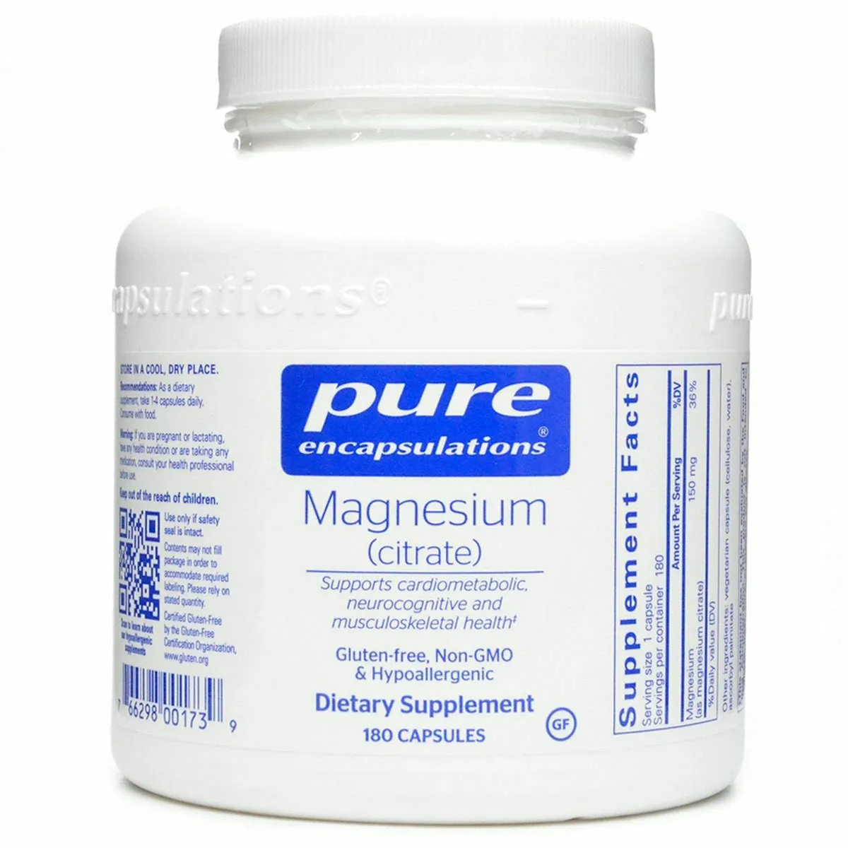 Magnesium (citrate) 150 mg by Pure Encapsulations