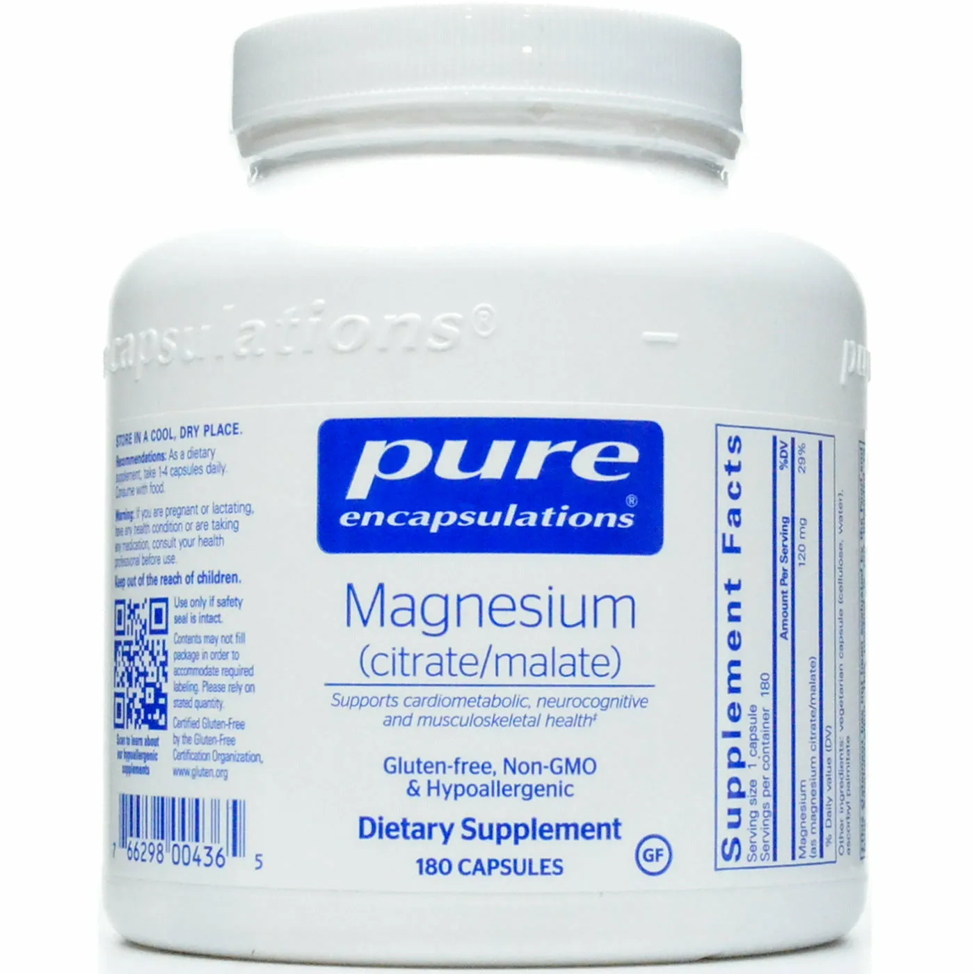 Magnesium (citrate/malate) 120 mg by Pure Encapsulations