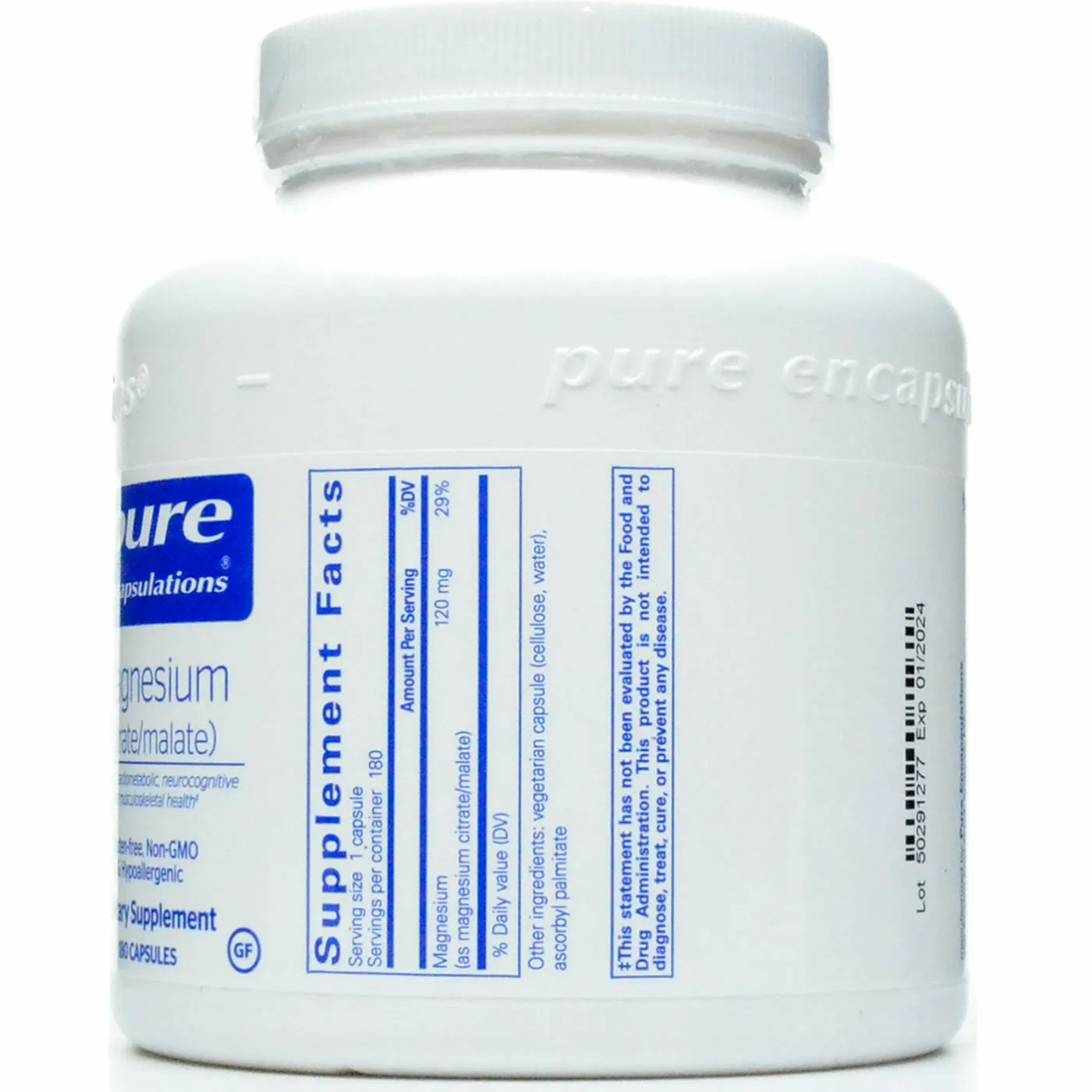 Magnesium (citrate/malate) 120 mg by Pure Encapsulations