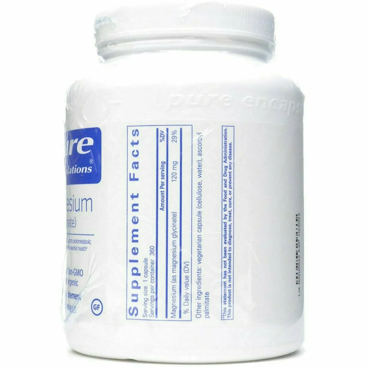 Magnesium (glycinate) 120 mg by Pure Encapsulations