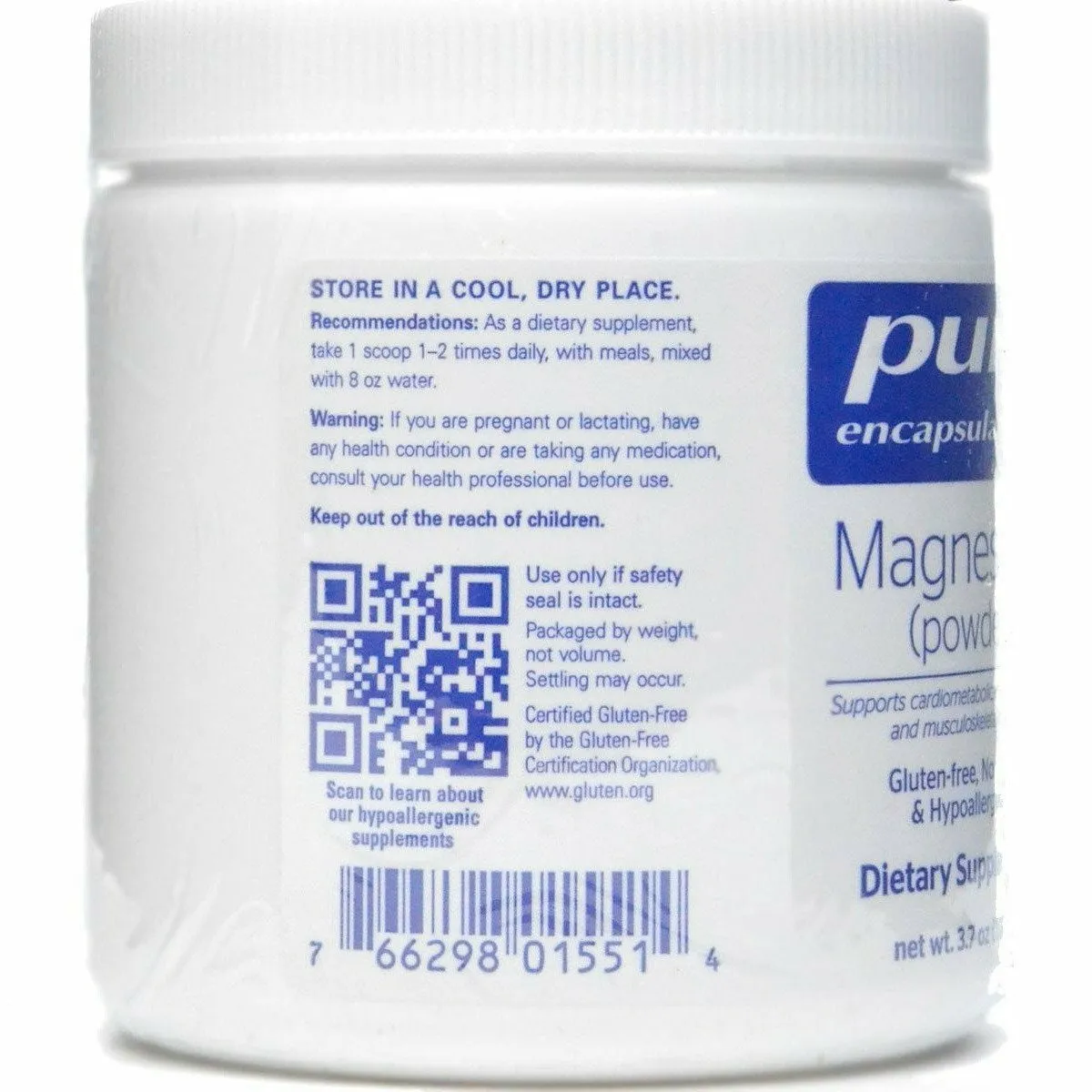 Magnesium Powder 107 g by Pure Encapsulations