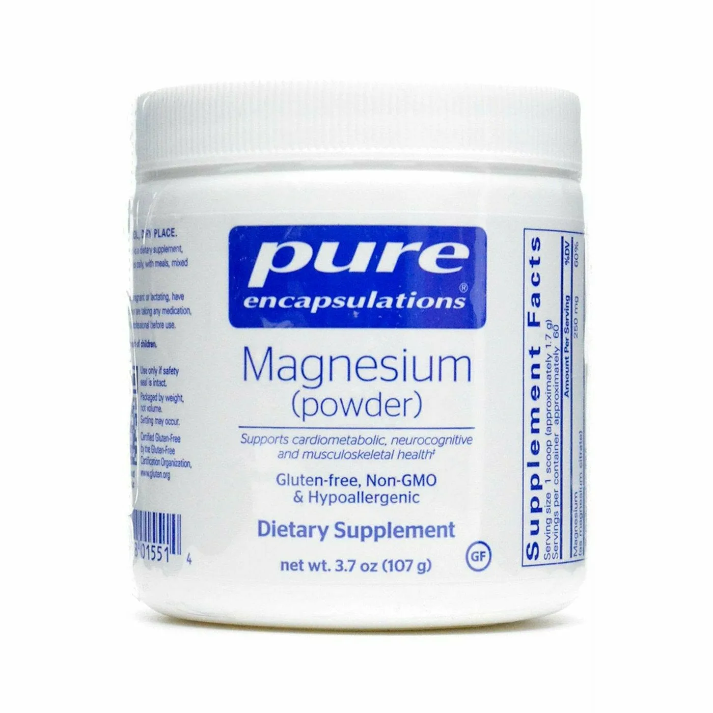 Magnesium Powder 107 g by Pure Encapsulations