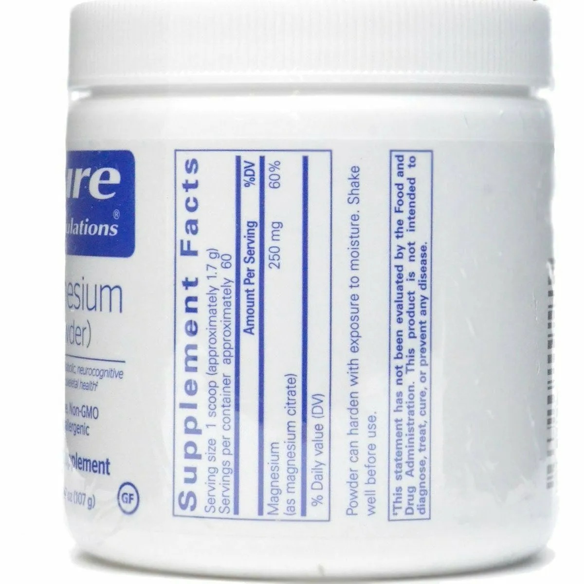 Magnesium Powder 107 g by Pure Encapsulations