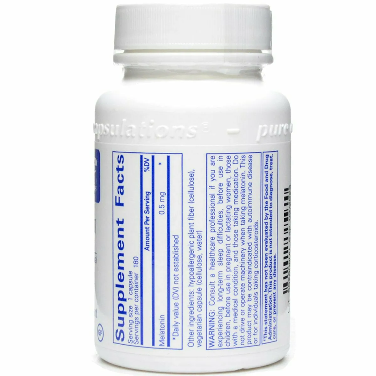 Melatonin 0.5 mg by Pure Encapsulations