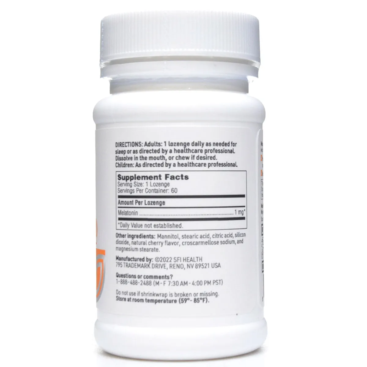 Melatonin Lozenge 1 mg 60 tabs By Klaire Labs/SFI Health