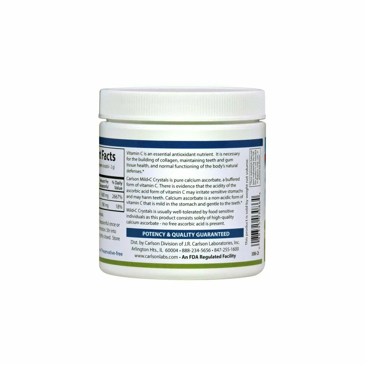 Mild-C Crystals 6 oz by Carlson Labs