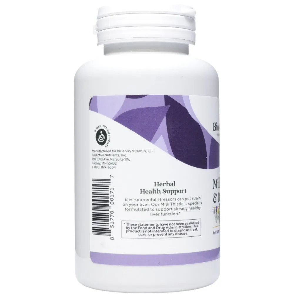 Milk Thistle & Dandelion 100 veg caps by BioActive Nutrients