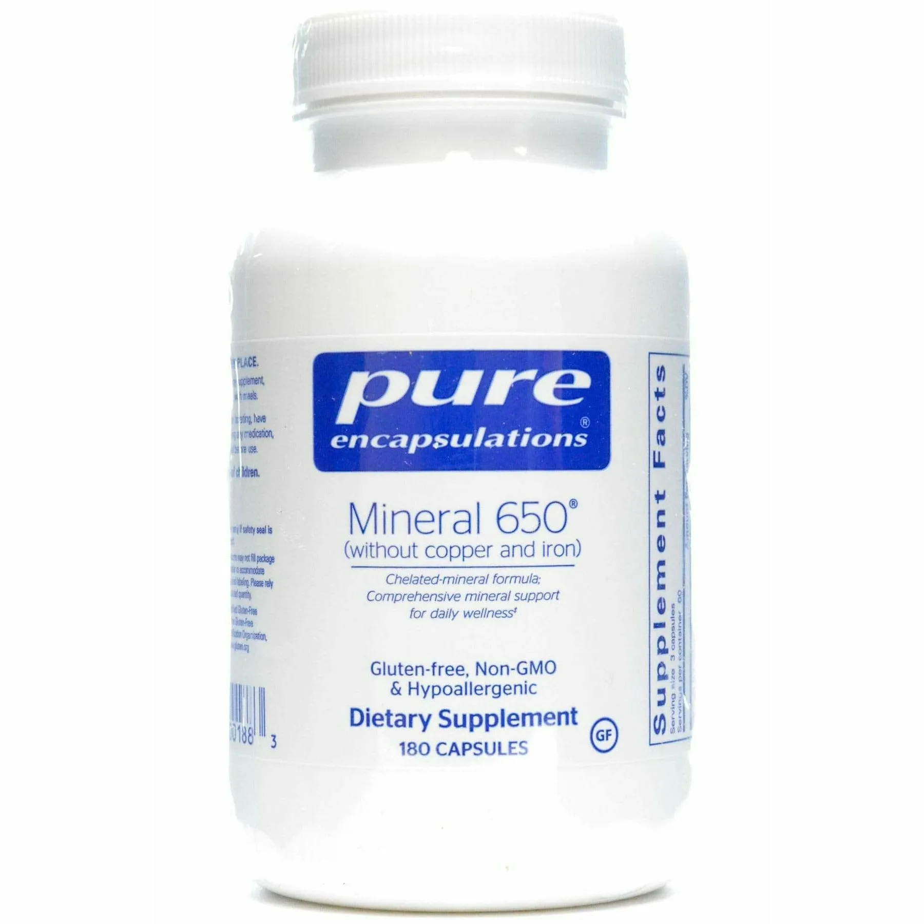 Mineral 650 (w/out CU & FE) 180 vcaps by Pure Encapsulations
