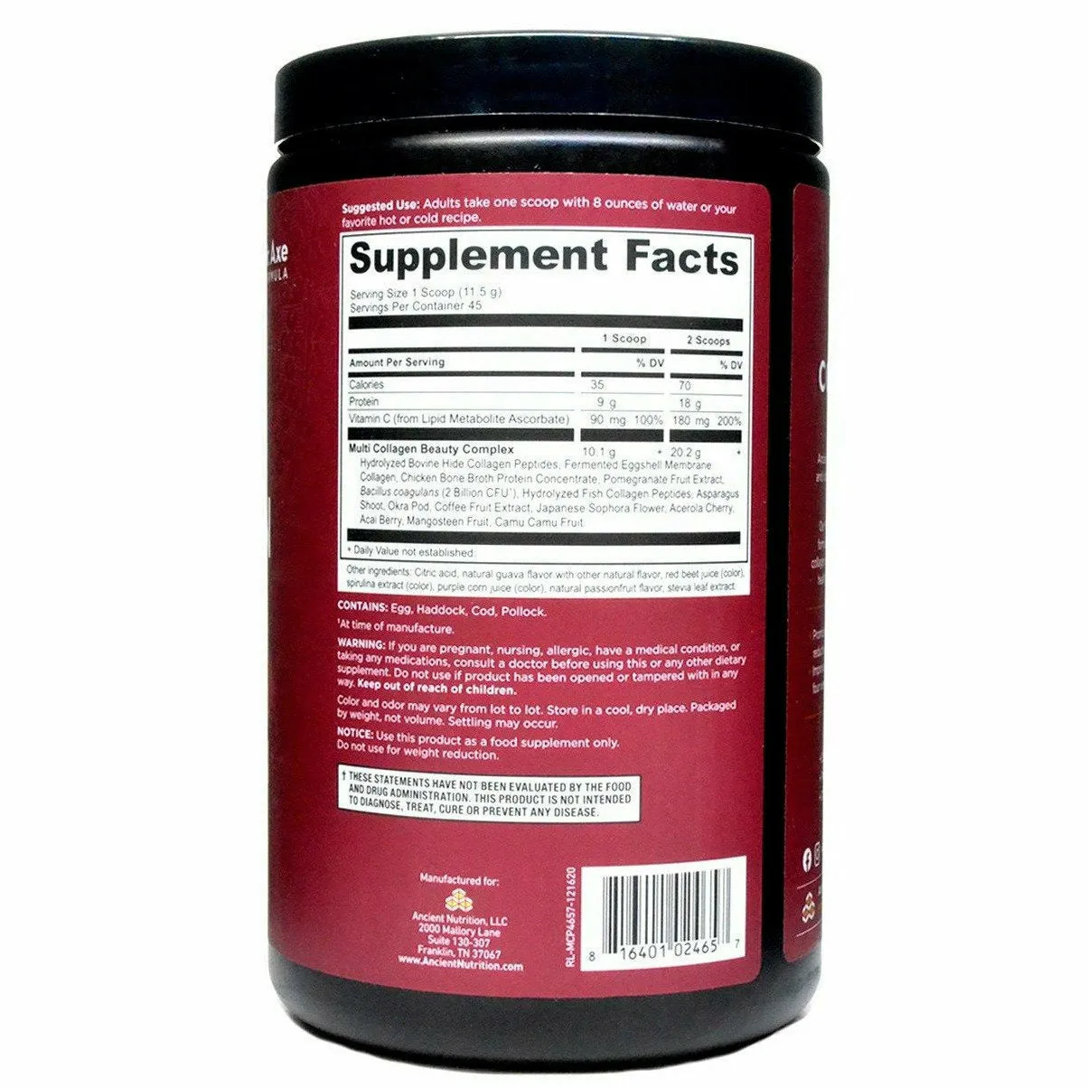 Multi Collagen Protein Beauty Within (522 g) by Ancient Nutrition