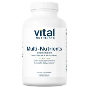 Multi-Nutrients 2 Citrate/Malate Formula (with Copper & without Iron) 180 caps by Vital Nutrients