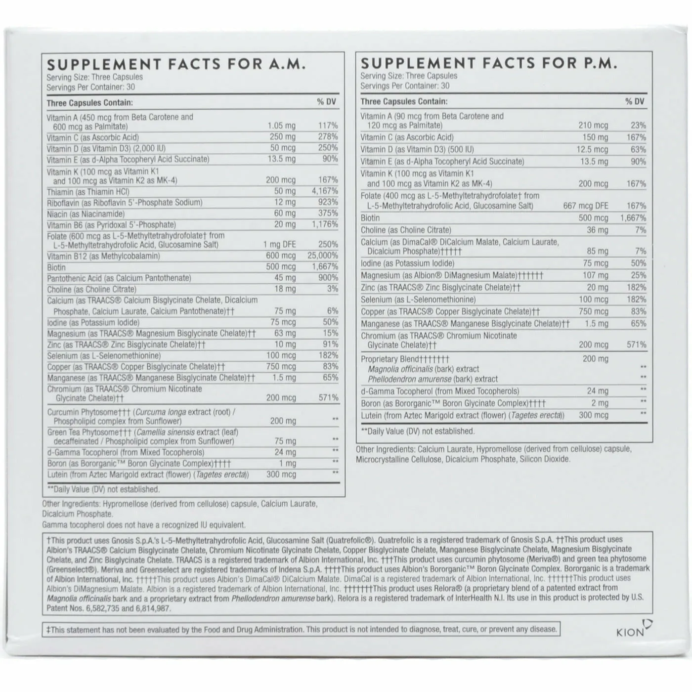 Multi-Vitamin Elite A.M & P.M. (1 Kit) by Thorne Research