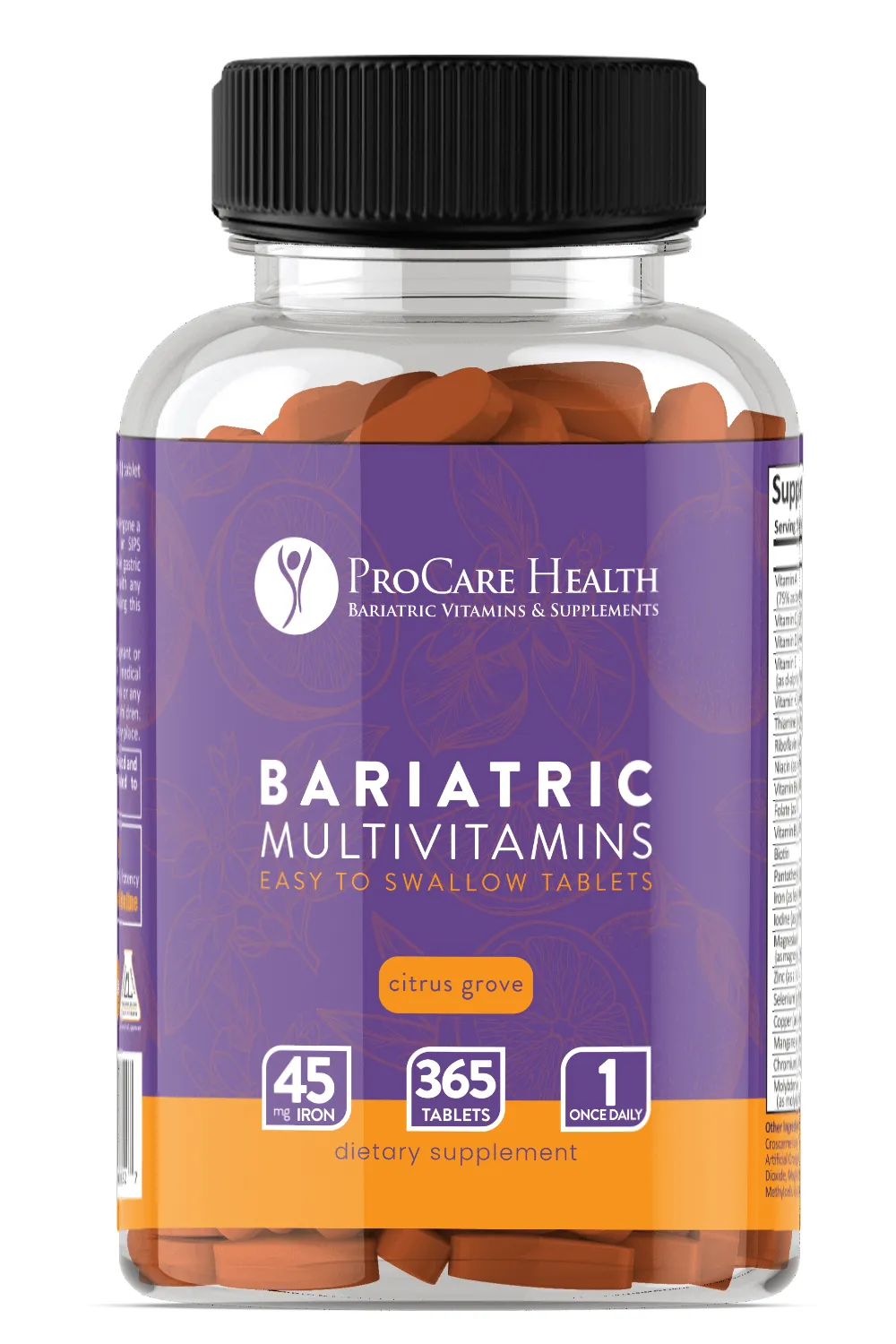 Multivitamin | 45mg Iron | Coated Tablet | Citrus Grove