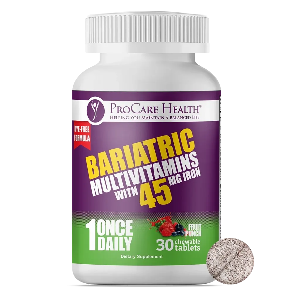Multivitamin | 45mg Iron | Dye-Free Chewable | Fruit Punch