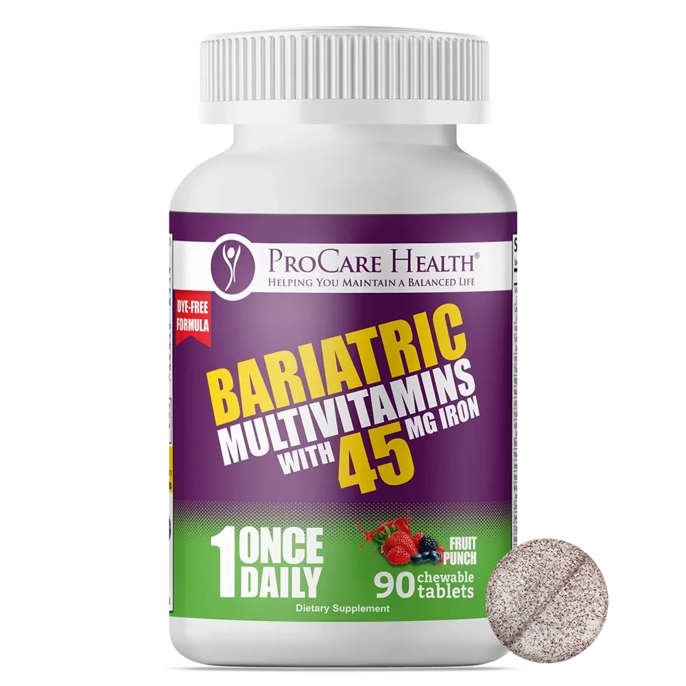 Multivitamin | 45mg Iron | Dye-Free Chewable | Fruit Punch