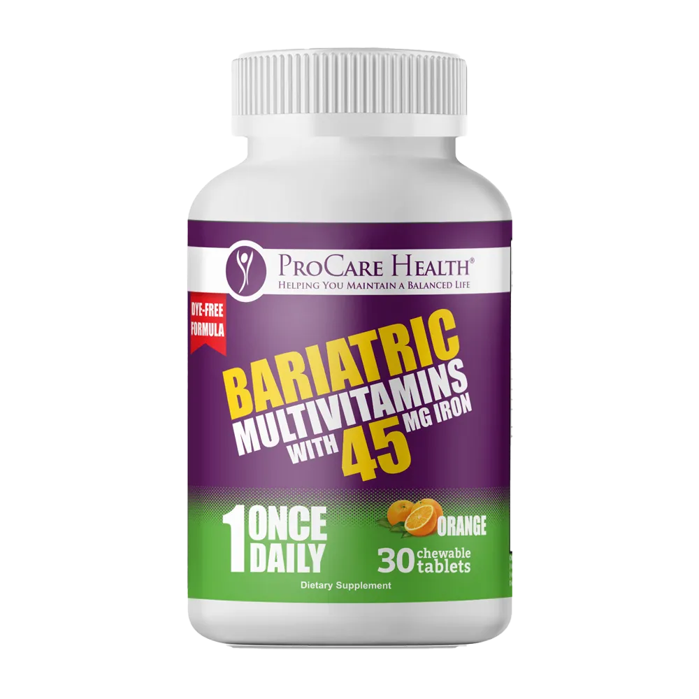 Multivitamin | 45mg Iron | Dye-Free Chewable | Orange