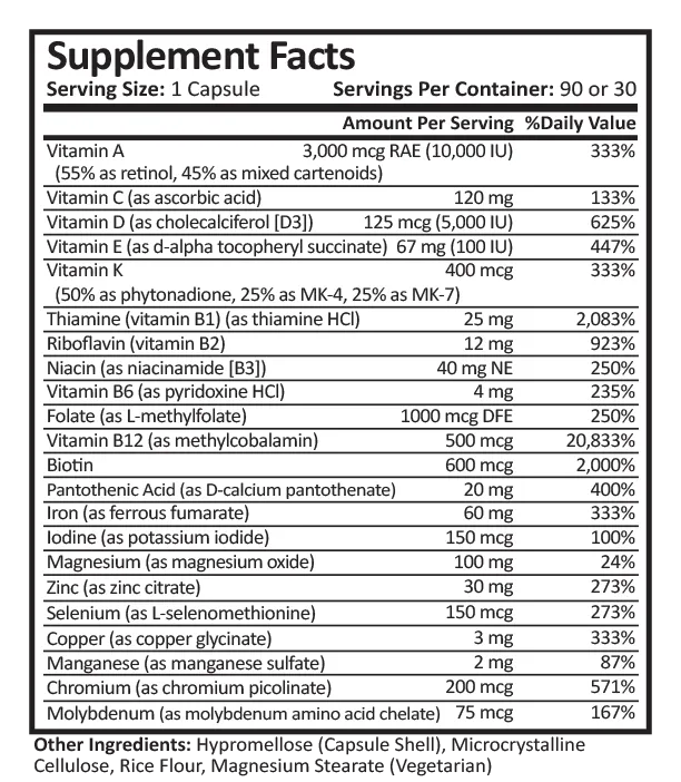 Multivitamin | DS/SADI Core | Capsule