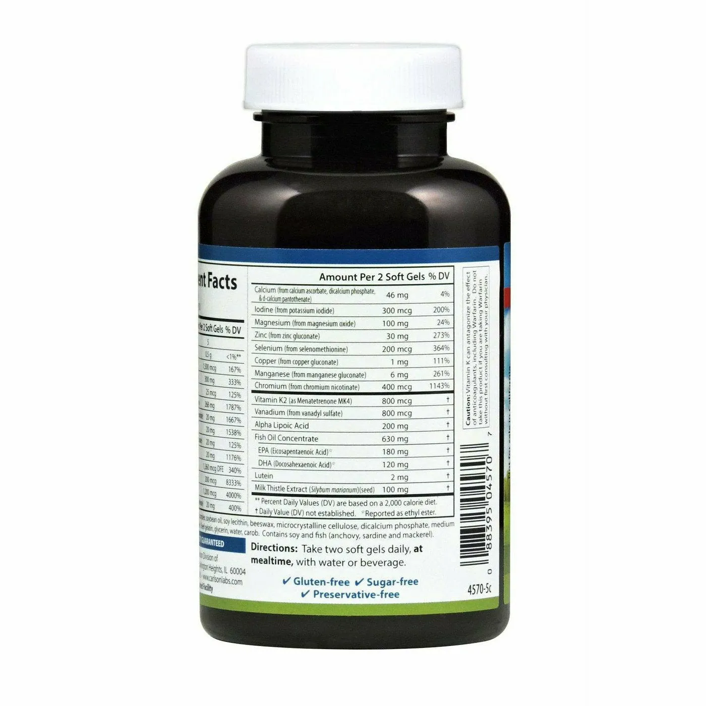 Nutra Support Diabetes 60 gels by Carlson Labs