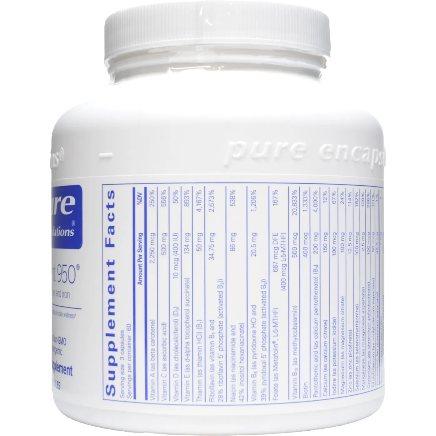 Nutrient 950 without Copper & Iron by Pure Encapsulations