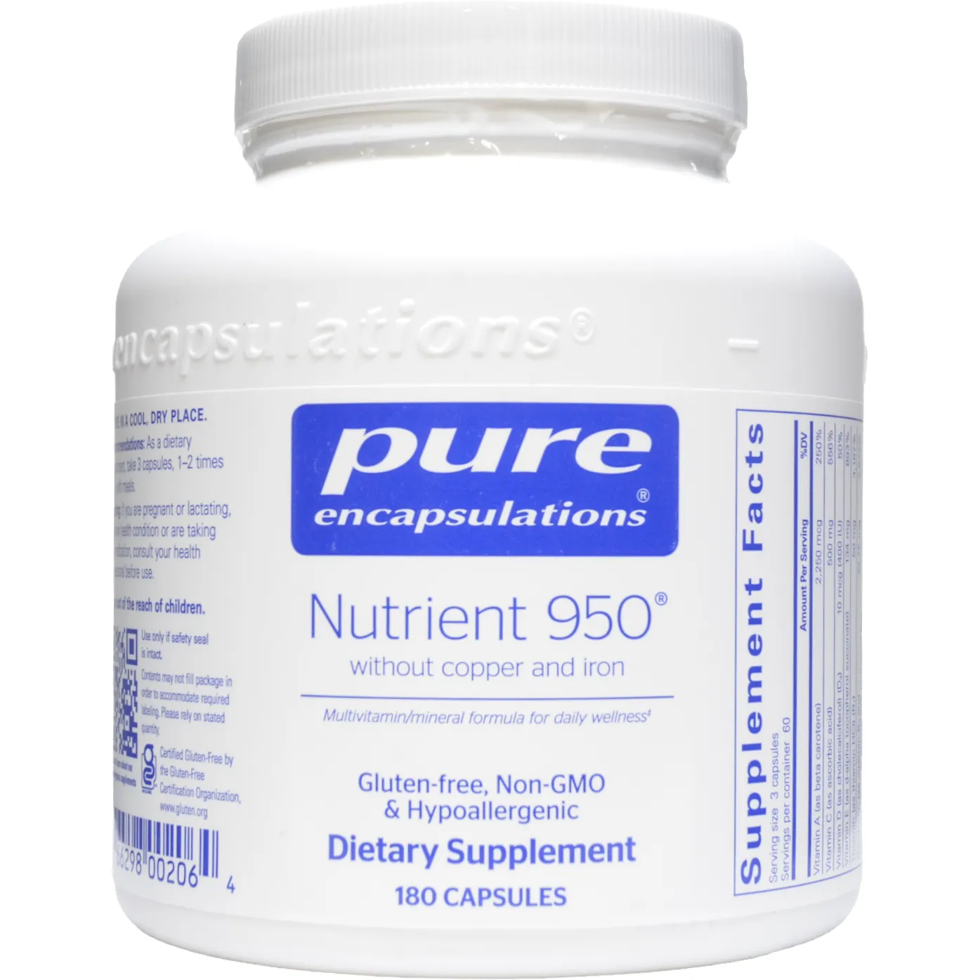 Nutrient 950 without Copper & Iron by Pure Encapsulations
