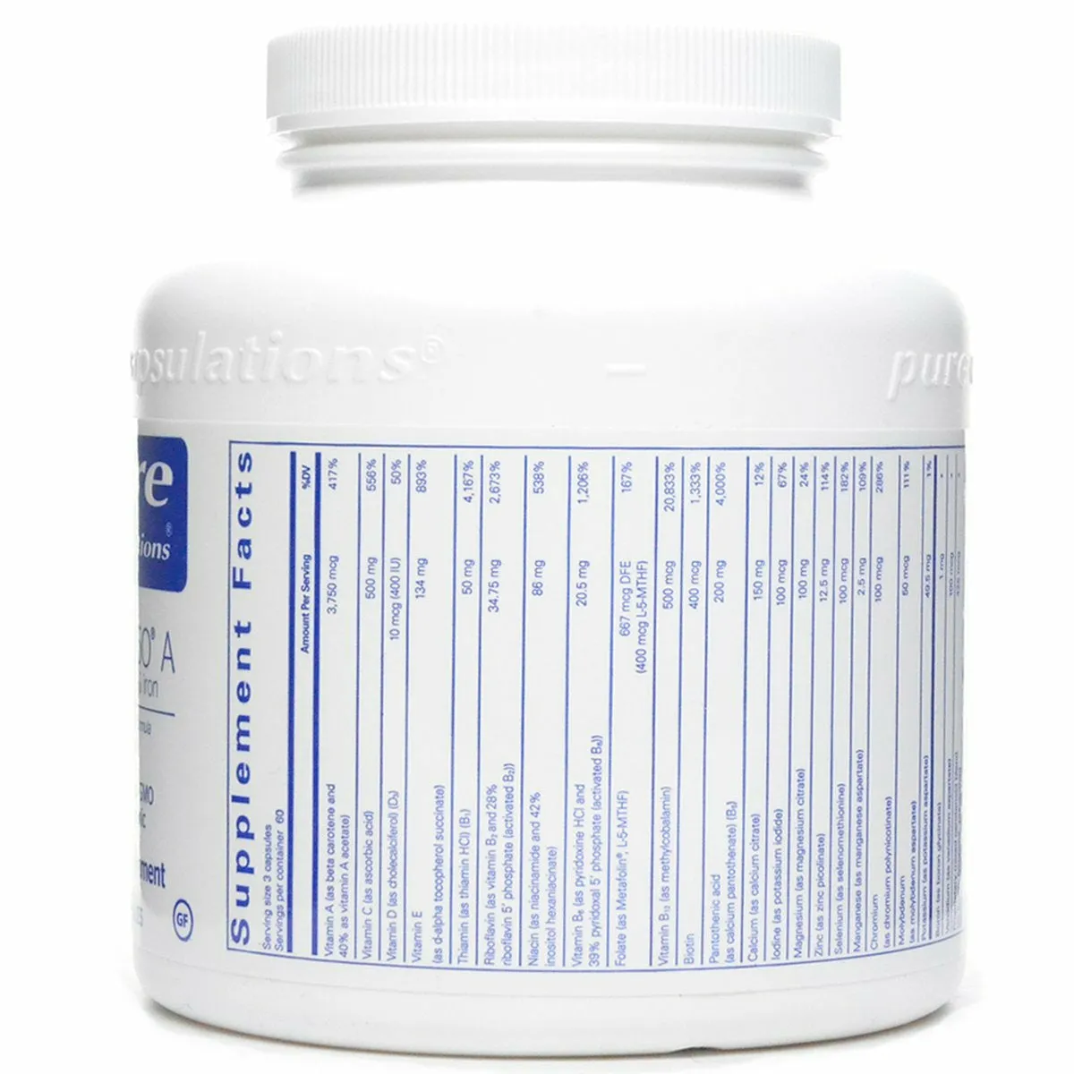 Nutrient 950A without Copper & Iron 180 vcaps by Pure Encapsulations