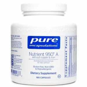 Nutrient 950A without Copper & Iron 180 vcaps by Pure Encapsulations