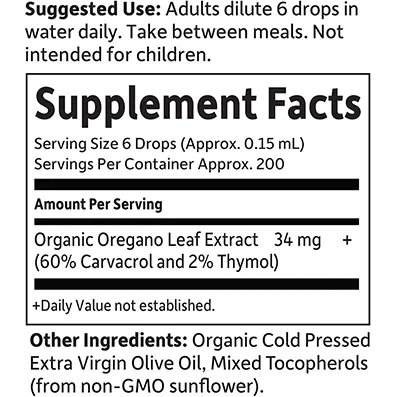 Oil of Oregano Organic 1 fl oz by Garden Of Life